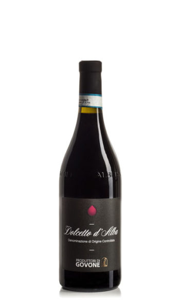 bottiglia di vino rosso dolcetto d'alba