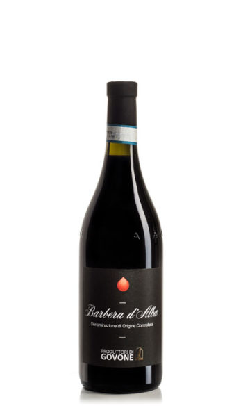 bottiglia di vino rosso barbera d'alba